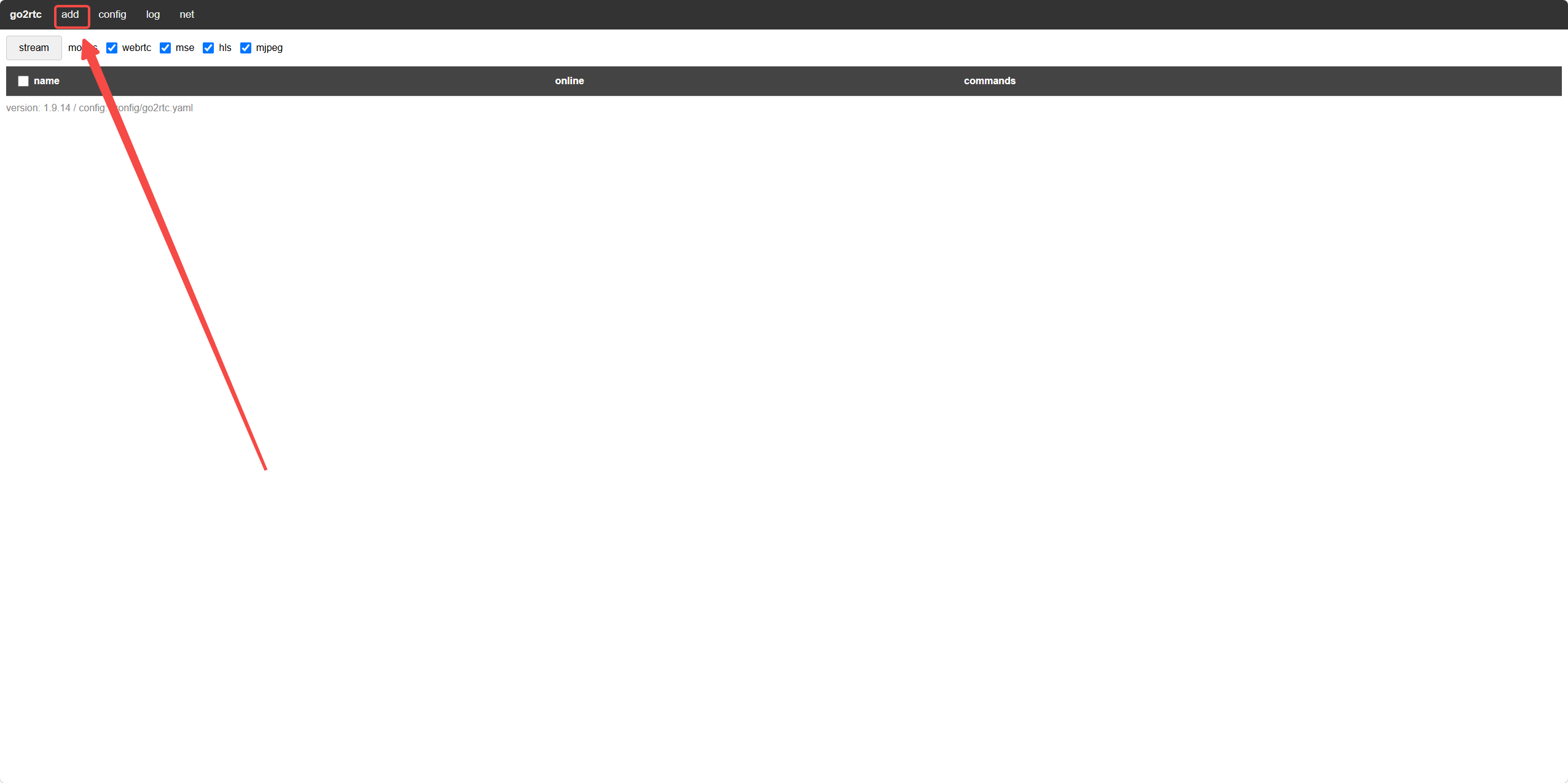点左上角 Add 开始添加源